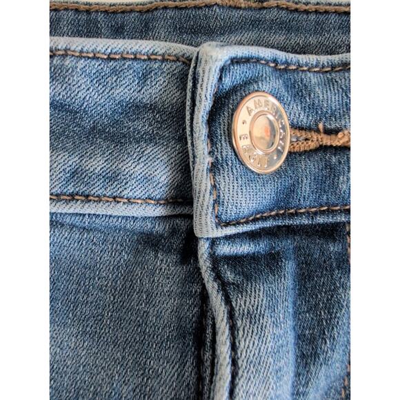 American Eagle Jeans Women Size 14* (32x30) Super Hi-Rise Flare Medium Wash - Picture 3 of 10